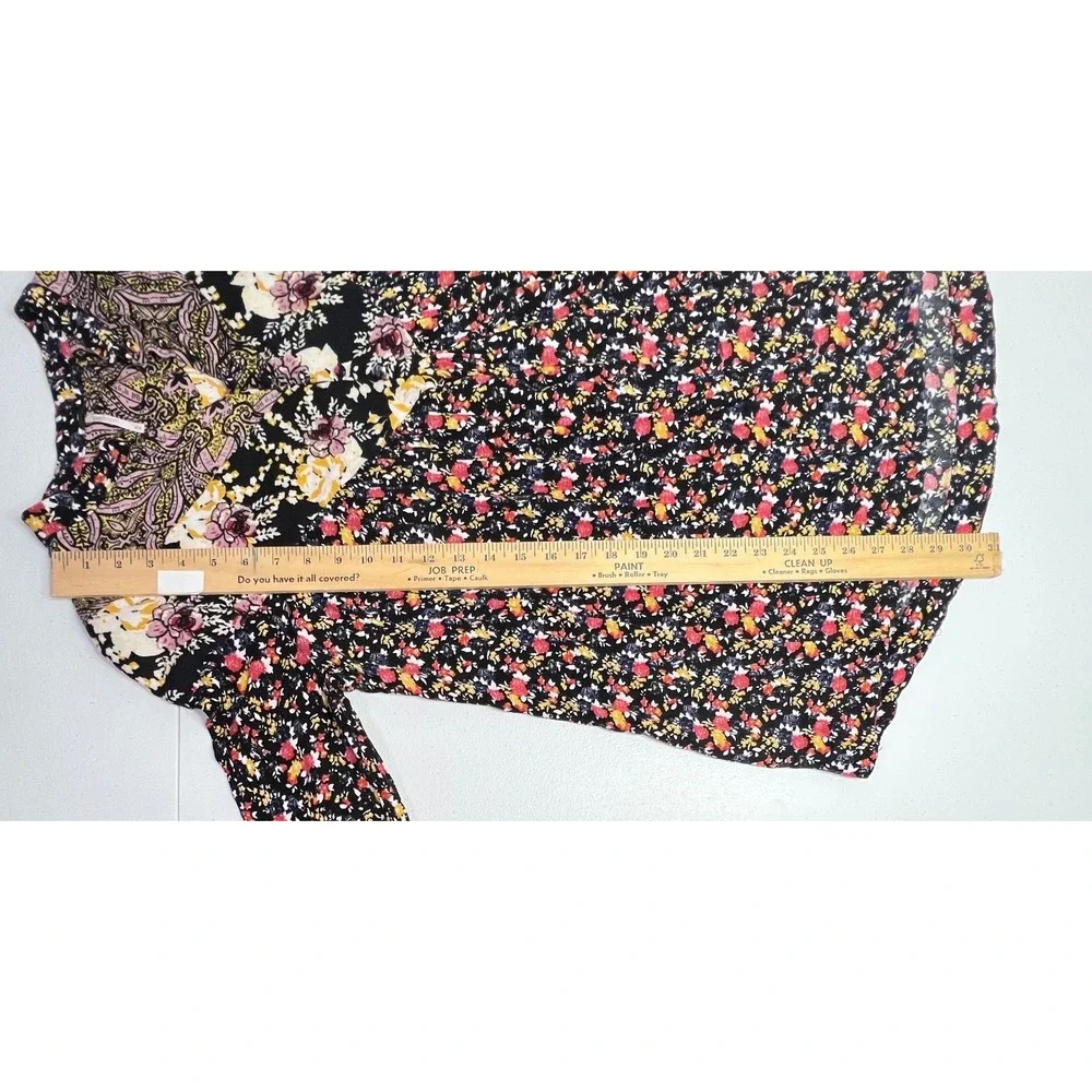 Free People Wildflower Fields Floral Tunic Blouse Womens Medium Boho